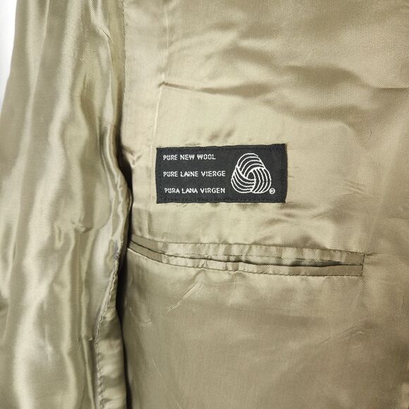 Vintage Chaps Ralph Lauren Mens 46R Khaki Tan Two Button Sports Coat Blazer - Picture 6 of 12